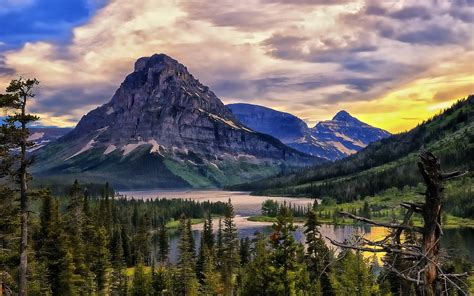 Lake Glacier Park Hd Desktop Wallpapers 4k Hd