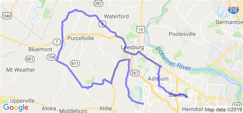 Scenic Tour Of Loudoun Route Ref 35410 Motorcycle Roads