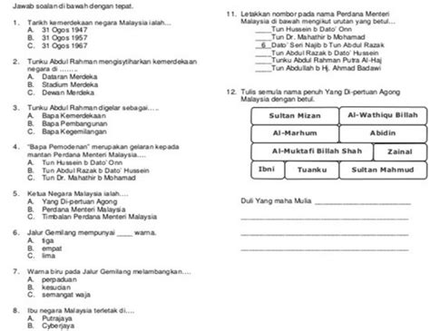 Soalan Kuiz Kemerdekaan  [DOCX Document] in 2020  Google education