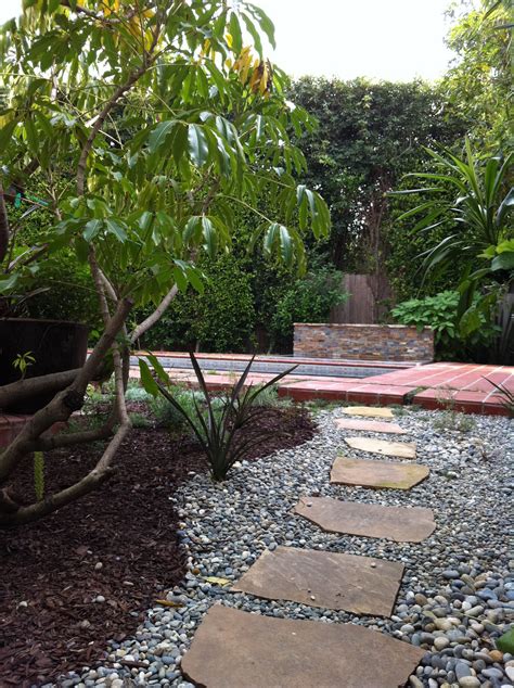 Satori Landscape Design Gravel Path To Pool And Spa Sustainable