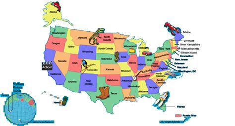 Map Of The Fifty States Of The United States Homeschool Geography