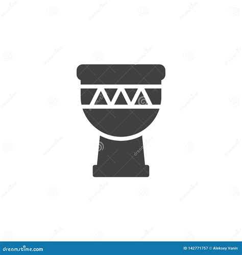 Djembe Drum Vector Icon Stock Vector Illustration Of Sign 142771757