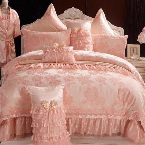 Romantic Lace Ruffled Duvet Cover Set Korean Wedding Bedding Set Queen Bedding Queen Bedding