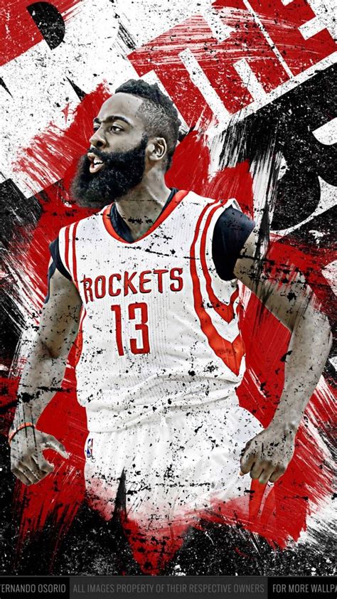 James Harden Houston Rockets Nba Wallpapers Nba Basketball Art Nba