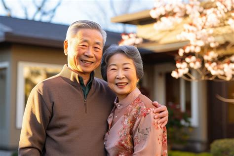 Old Asian Couple Portrait Outdoors Free Photo Rawpixel