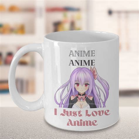 Anime Anime I Just Love Anime Mug Personalize This Cute Girl Etsy Uk