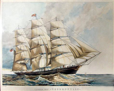 19th Century Sailing Photos Reilly Clipper Ship Thermopylae Chalk
