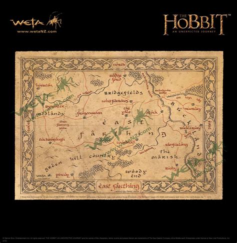 Map Of East Farthing The Hobbit Hobbit An Unexpected Journey Middle