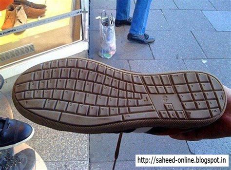 Saheedonline Shoes Sole Like Computer Keyboard Funny