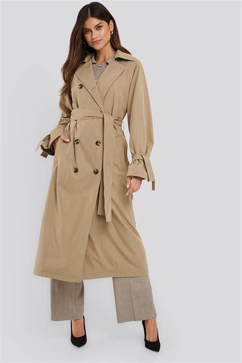 Classic Belted Trench Coat Beige Na