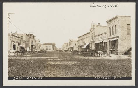 Main Street In Marion Kansas Kansas Memory Kansas Historical Society