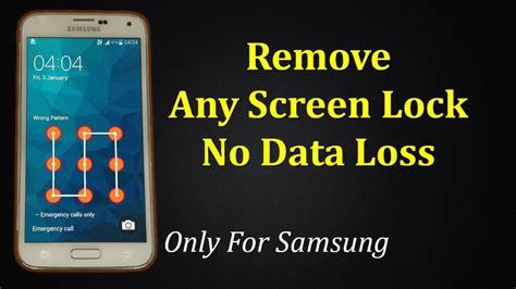 How To Unlock Pattern Lock In Samsung Galaxy Without Losing Data