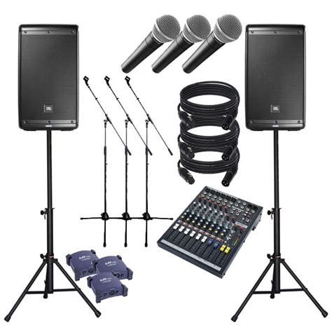 Behringer, shure, sennheiser, presonus, rode, loudspeaker, mixer, powered amplifier, wireless microphone. PA System Basic -------------- Audio Lighting Design | ALD ...