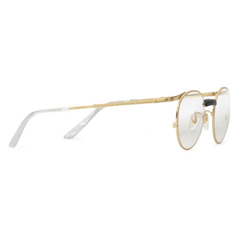 Gucci Round Metal Glasses Gold Gucci Eyewear Avvenice