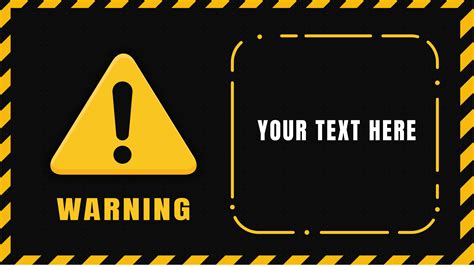 Yellow Black Warning Sign 1222954 Vector Art At Vecteezy