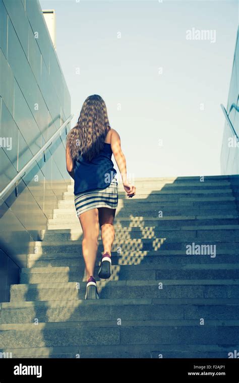 Up Stairs Woman Skirt Hi Res Stock Photography And Images Alamy