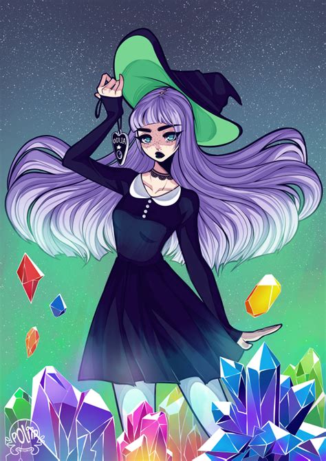 Crystals By Poliip Witch Art Cute Art Witch Drawing