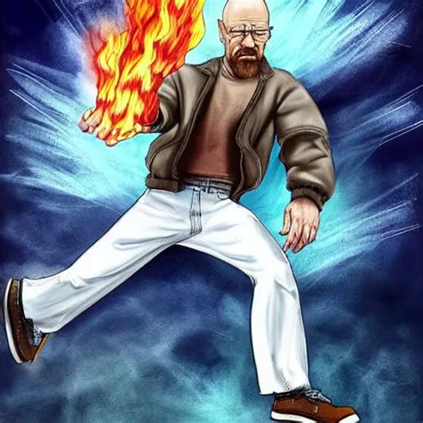 Buff Walter White Kicking Blue Fire Accurate Anatomy Stable
