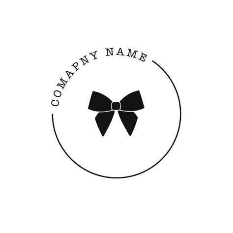 Company Logo Simple Line Bow Logo Bespoke Logo Template Etsy