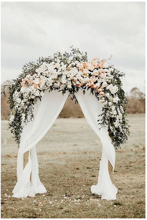 20 Best Floral And Fabric Wedding Arches On Pinterest Roses And Rings