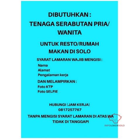 Lowongan intern astra internship fair 2021. Lowongan Kerja Tenaga Resto Serabutan Terbaru di Solo ...