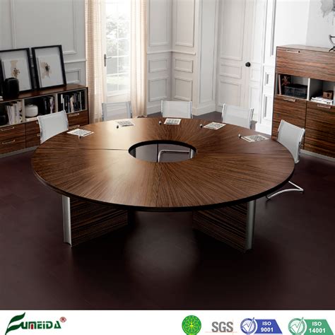 Luxury Wooden Circular Round Shape Office Conference Room Meeting Table