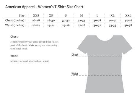 Online american apparel mens t shirt size chart dorothy Fargo - best ...