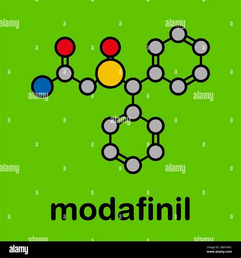 Modafinil Wakefulness Promoting Drug Molecule Illustration Stock Photo