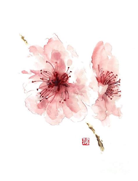 Browse 7,149 japanese cherry blossoms stock photos and images available, or search for flowers or japanese garden to find more great stock photos and pictures. Pin by Lema Rei on Flowers Akvarel | Blossoms art, Cherry blossom watercolor, Abstract flower art