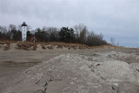 Wintry Views Along Lake Erie Presque Isle State Park Ice Dunes