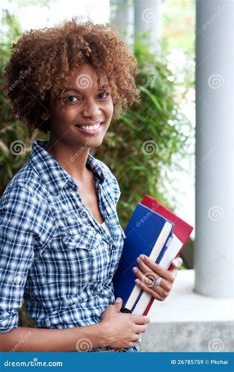 Pretty African American College Student Stock Image Image Of Beauty