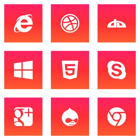 Browsing all icon sets Color: Ios Orange Gradient | Orange gradient, Social media icon, All icon