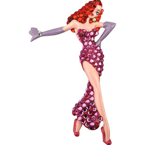 Made For Disney In This Rare Figural Pin By Wendy Gell Is Of The Divine Jessica Rabbit Who