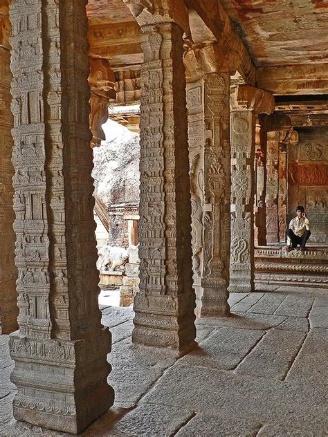 The Hanging Pillar At The Veerabhadra Temple In Lepakshi Andhra