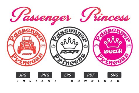 Passenger Princess Instant Download Print Cut Template Rzr