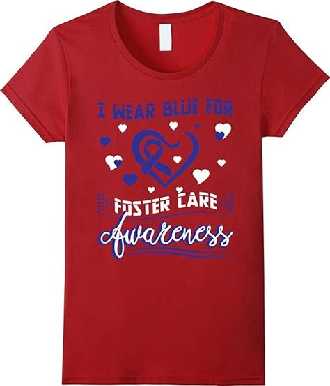 I Wear Blue For Foster Care Awareness Cool T Shirt Clothing