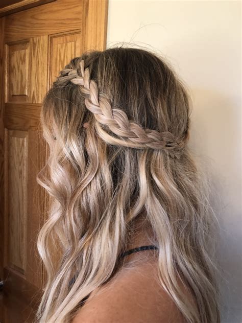 Braided Half Up Half Down Hairstyle Hair In 2019 Prom Hair Down