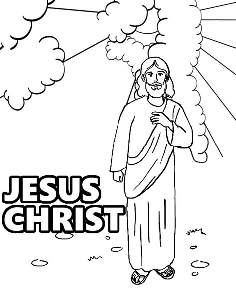 Jesus Christ Coloring Page For Children