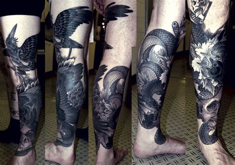 Raven And Snake Tattoo By Phetrus Snake Tattoo