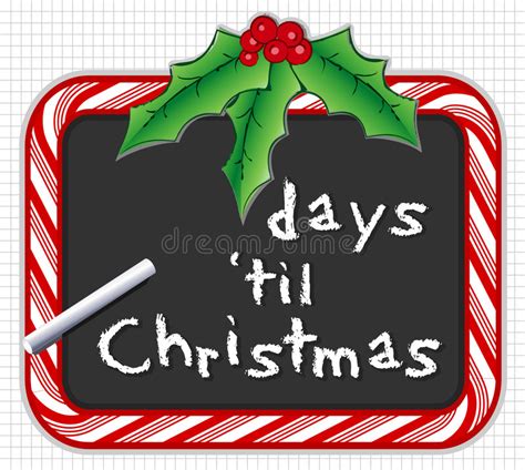 Christmas Countdown Chalkboard Stock Vector Illustration Of