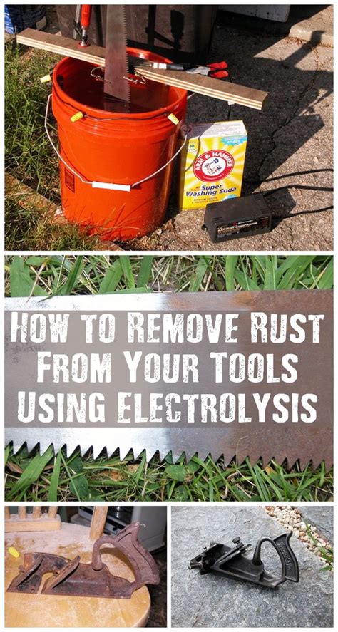 Maybe you would like to learn more about one of these? How to Remove Rust From Your Tools Using Electrolysis | How to remove rust, Garden tools, Rust