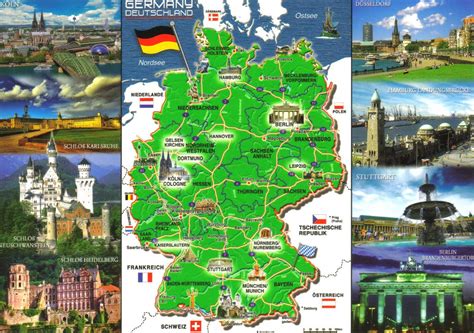 Germany Map Postcard Erin Flickr