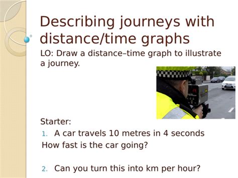 Distance Time Graphs Teaching Resources