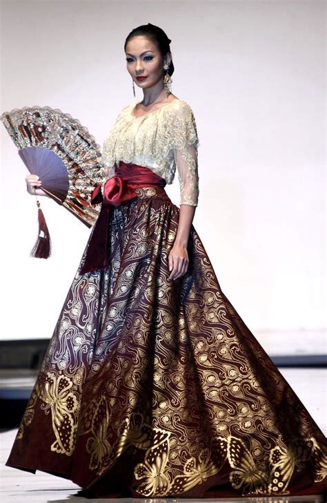 The Best Batik Dress Designers Ramli Batik Fashion Batik Long Dress