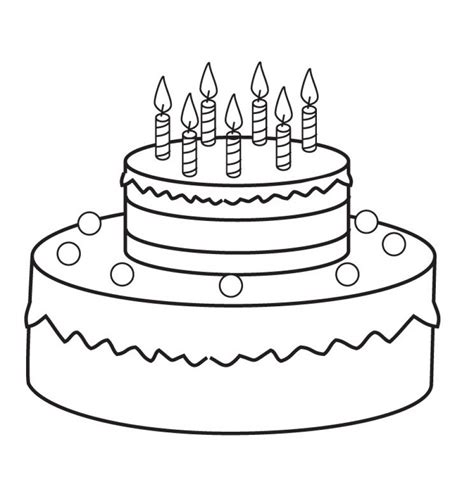 A child has a very short attention span. Get This Easy Printable Cake Coloring Pages for Children ...
