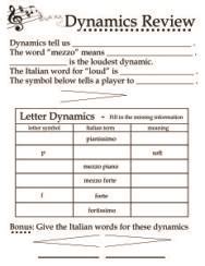 To print any of the 50+ worksheets for free, just click on an image. Dynamics Review | Music education classroom, Music assessments, Middle school music