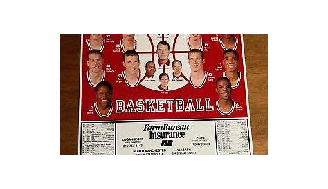 Large 2000-01 Indiana University IU Basketball Calendar Schedule Poster