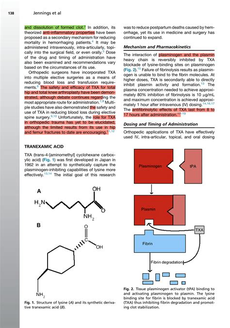 Solution Tranexamic Acid In Orthopaedics Studypool