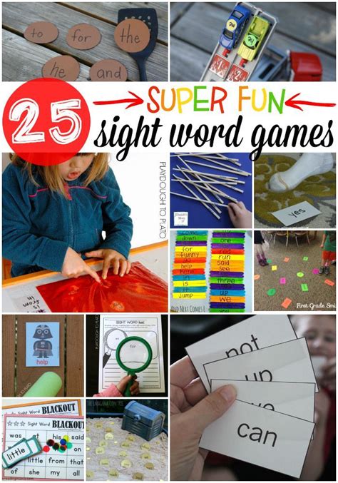 25 Super Fun Sight Word Games Playdough To Plato Word Games For