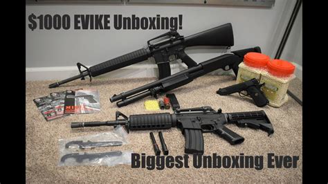 1000 Evike Airsoft Unboxing My Biggest Unboxing Ever Youtube